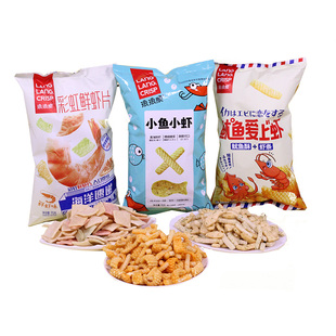 琅琅脆鲜虾片70g虾条鱿鱼爱上虾小鱼小虾休闲零食酥脆解馋小吃