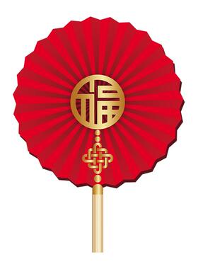 玻璃门圆折扇装饰静电贴纸
