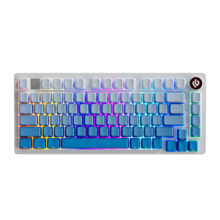 GPW3狗屁王三代机械键盘鼠标套装无线电竞键鼠LEOBOG Hi75C雾蓝