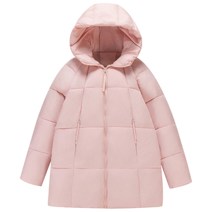 云朵泡芙羽绒棉服女2025新款冬季中长款小个子好看夹棉厚外套棉袄