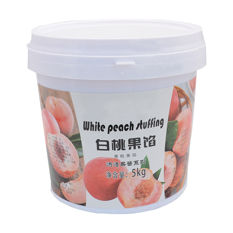 蛋糕面包夹心冰淇淋水蜜桃果粒酱