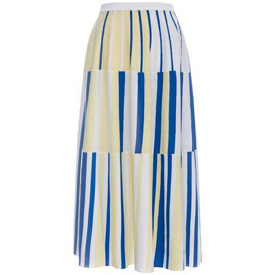 宝姿PORTSPURE女装舒适航海风撞色半身裙