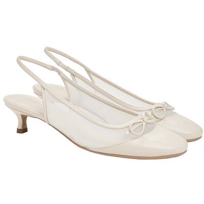 CHARLES&KEITH26春新款CK1-60920418网纱蝴蝶结低跟包头凉鞋单鞋