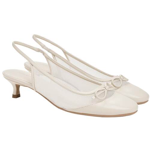 CHARLES&KEITH26春新款CK1-60920418网纱蝴蝶结低跟包头凉鞋单鞋