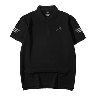 加肥加大码polo衫男短袖t恤翻领纯棉日系复古文艺商务男装上衣服