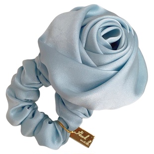 oni欧尼同款立体玫瑰～發家缎面发饰百搭大肠发圈高级感头绳头花