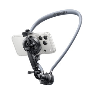 品胜挂脖手机支架第一人称视角拍摄设备脖子磁吸神器胸前自拍视频适用大疆action6/5pro/4运动相机gopro配件