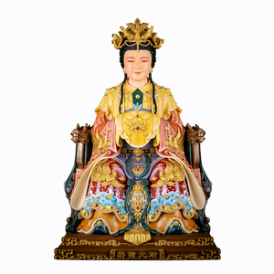碧霞元君神像家用供奉摆件东岳泰山老奶奶圣母铜彩绘泰山娘娘佛像