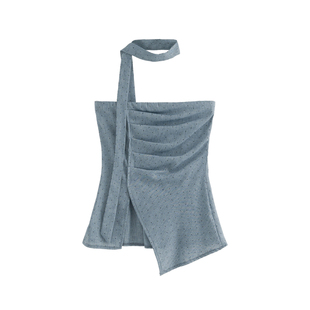 AZure法式复古波点抹胸上衣网纱半裙两件套女气质显白显瘦套装夏