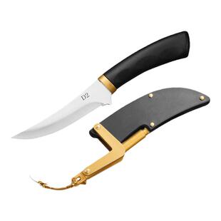 德国D2钢锋利高硬度小刀户外多功能尖刀家用便携随身水果刀削皮刀