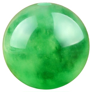 收藏级天然绿翡翠散珠阳绿玉髓手工diy串珠手串手链隔珠配件珠子