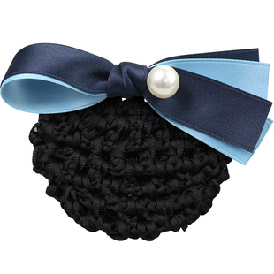 发网女盘头发护士头花空姐银行盘发网兜酒店服务员高级感头饰发饰