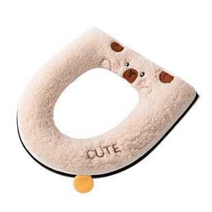 马桶坐垫冬季2025新款家用垫圈四季通拉链款防水垫子冬厚坐便器套