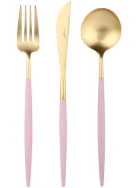 cutipol粉金家用餐具刀叉勺进口