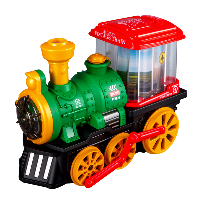 电动喷雾火车儿童万向轮蒸汽火车头模型男孩4女孩5宝宝圣诞节礼物