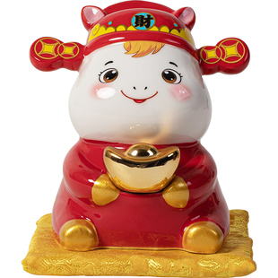 马年吉祥马国潮摆件卡通小马新款送福送财中国风家用马上赚钱摆设