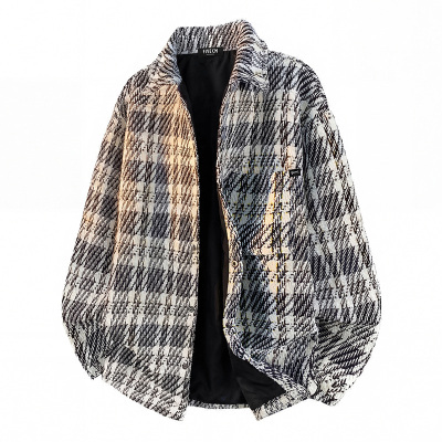 itFIVECM青年条纹格子长袖衬衫男