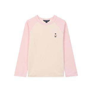 TeenieWeenie Kids小熊童装25秋冬男女童撞色插肩长袖T恤打底衫