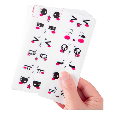 透明小水果笑脸贴纸塑料防水微笑