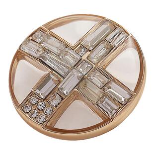 小香风十字金属纽扣毛呢外套针织毛衣手缝扣女士透明镶钻圆形扣子