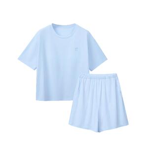 云朵派少女宽松莫代尔夏季睡衣自带胸垫可外穿凉感短袖家居服套装