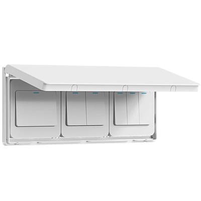 86型三位开关插座超薄防水盒自粘