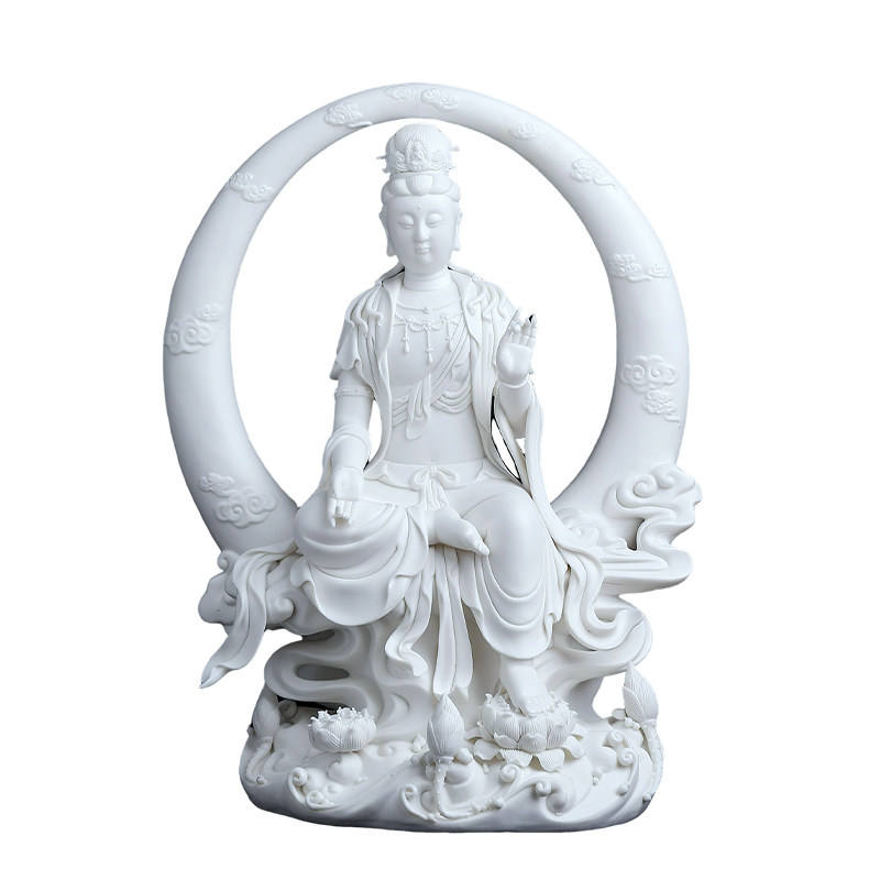 东方泥土刘铭志陶瓷观音大摆件
