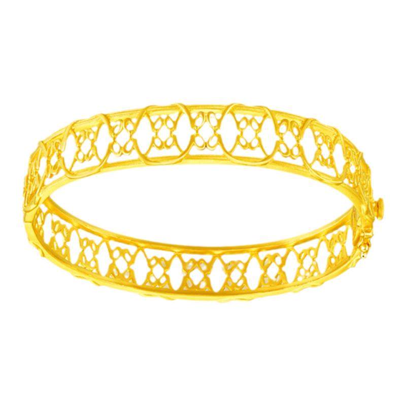justgold镇金店经典手链足金黄金
