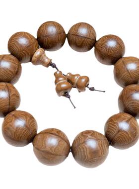 天然男款老料文玩佛珠手串木质