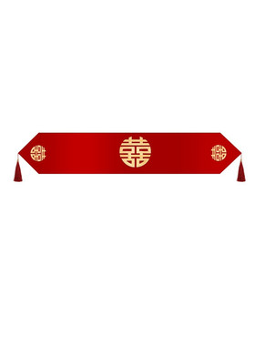 结婚桌布红色喜字桌旗茶几餐桌盖布婚房装饰婚礼订婚中式新房布置