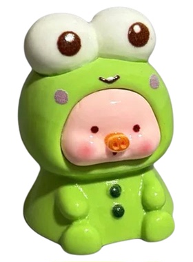 可爱卡通动物小猪公仔办公桌装饰小摆件车载中控台治愈系小物件