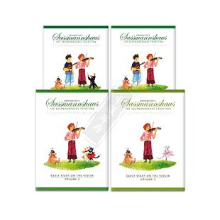 【促销】萨斯曼斯豪斯 小提琴入门教材 四岁以上儿童小提琴教学法 全套共一至四卷 原版乐谱书 英语版 Early Start on the Violin