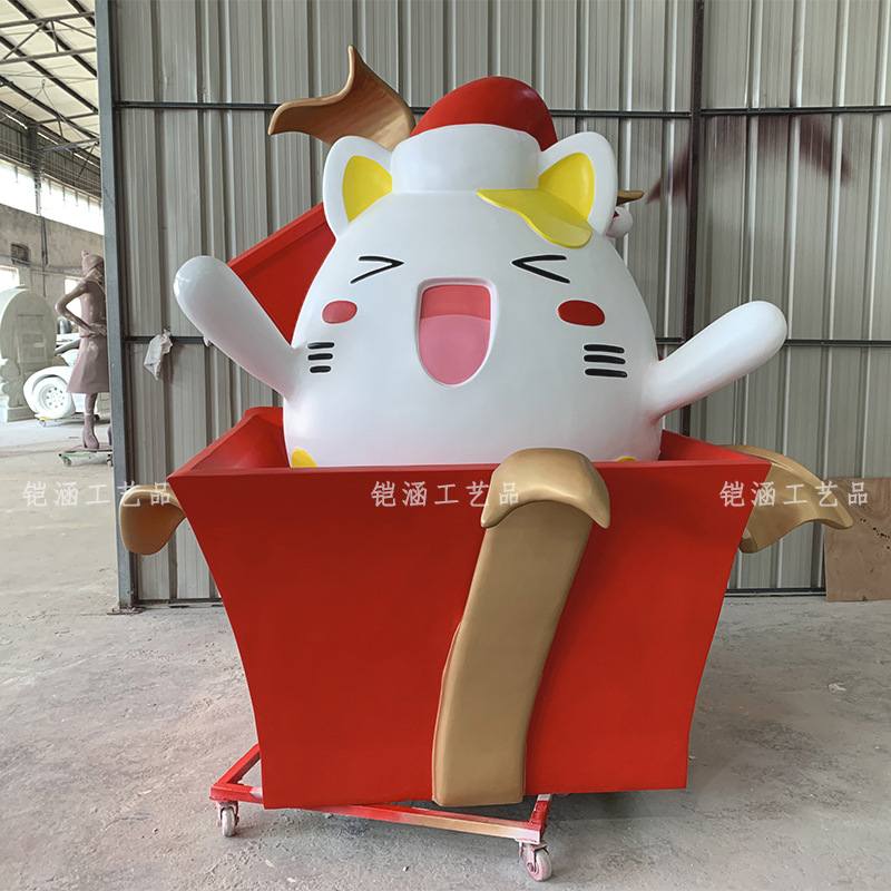 玻璃钢圣诞姜饼人雕塑定制大型落地摆件道具陈户外美公仔装置卡通