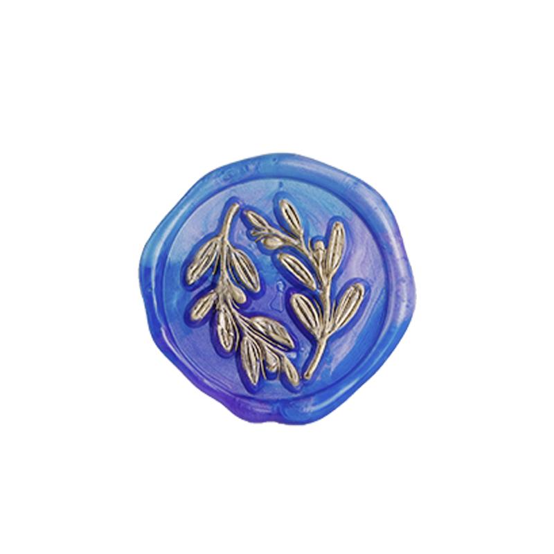 53色纯色珠光混色火漆蜡复古火漆印章专用火漆蜡粒100八边形封蜡袋装