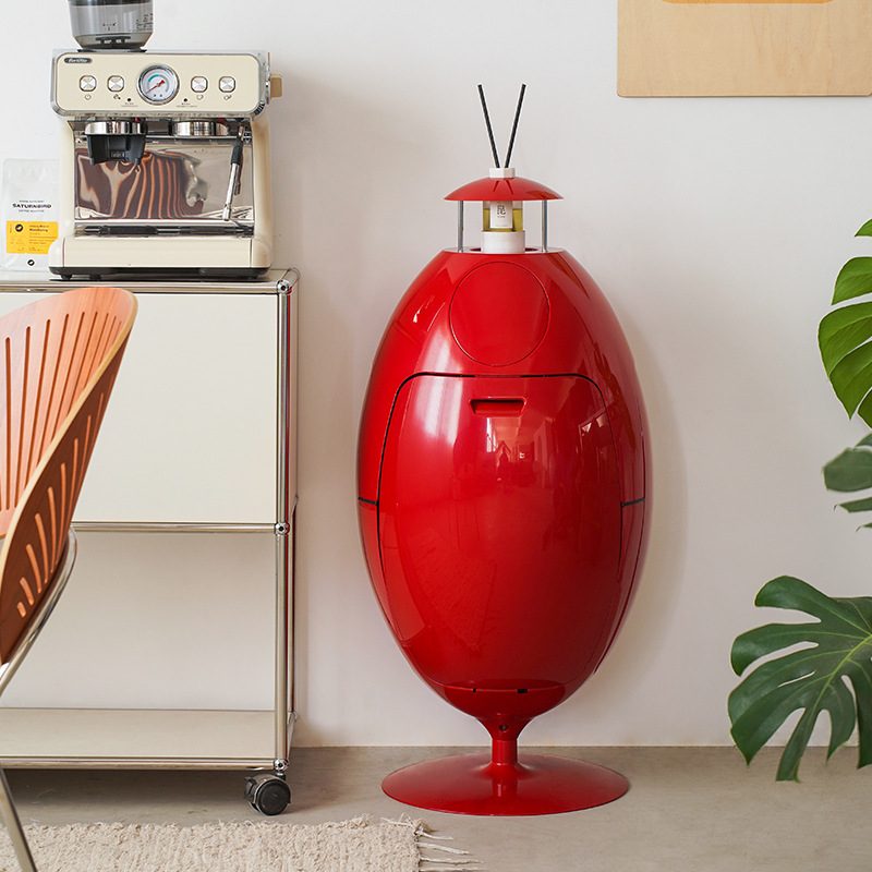 环保创意恐龙蛋落地摆件高级边感厨房垃圾桶客厅几家分类用设计师