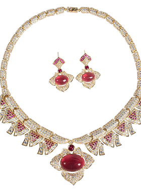 星河璀璨奢华锆石项链套装