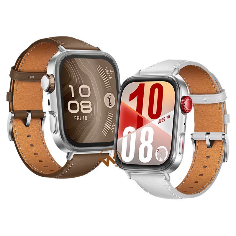 适用华为watchfit4手表带fit4pro专用一体真皮腕表带运动智能手表fit3官方同款月光白女生秋冬男士摩卡棕