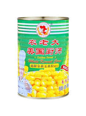 美国厨师甜玉米粒罐头400g*5罐开罐即食鲜玉米里披萨沙拉烘焙原料