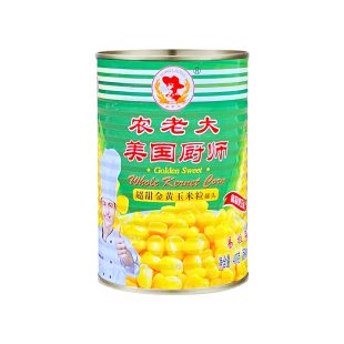 美国厨师甜玉米粒罐头400g*5罐开罐即食鲜玉米里披萨沙拉烘焙原料