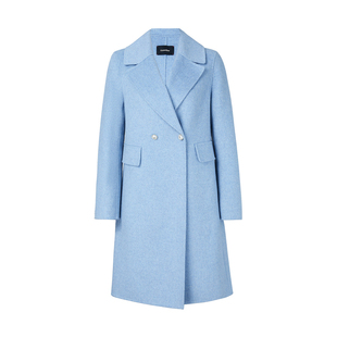 【羊毛羊绒】Koradior珂莱蒂尔商场同款2025冬季气质双面呢大衣女