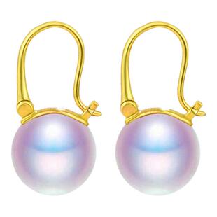 正品18K金花篮水桶腰耳扣耳夹空托耳挂耳坠耳钉女玉石玛瑙珍珠D