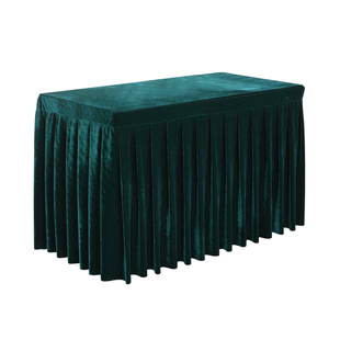 会议桌桌布长方形会议室长条套罩展会台布定制轻奢高级感绒布桌裙