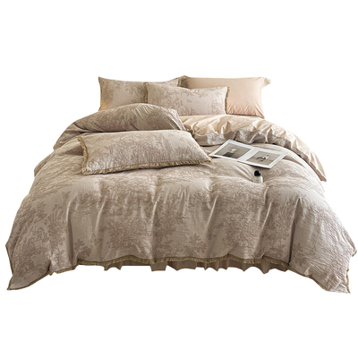 优质A类全棉双层纱四件套床裙款