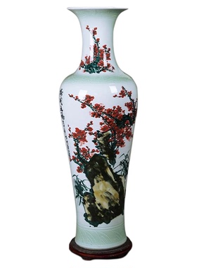 手绘牡丹大号落地摆件