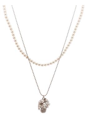 秋冬简约珍珠项链女双层叠戴法式小众设计感锁骨链2025年新款颈链