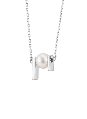 白岚小银条珍珠项链女925银锁骨链原创轻奢小众设计感XL2212