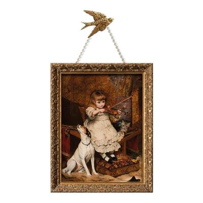 小众复古艺术儿童房可爱油画