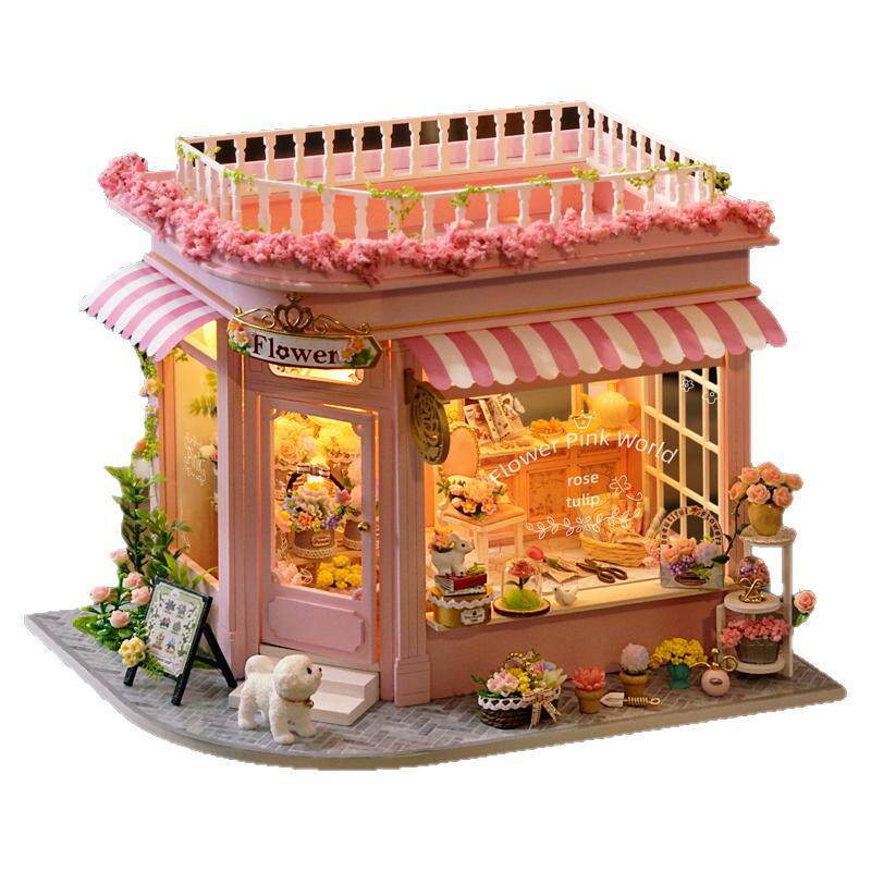 模型场景拼装店铺手工DIY小屋
