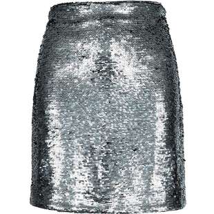 Vero Moda半身裙2025秋季新款高腰显瘦修身亮片短裙复古时髦摩登