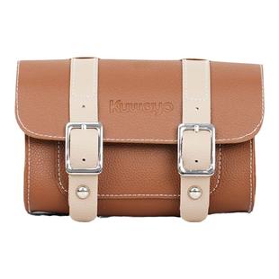 kuwayo大行小布折叠自行车复古车头挂包前置物包骑行车尾包皮制